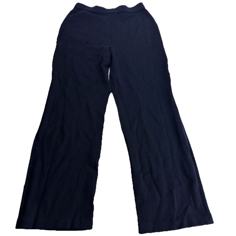 St. John Collection Blue Santana Knit Straight Leg 29 Inseam Pull On Pants US 4
